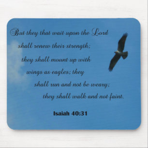 Tapis De Souris Ésaïe 40:31 Mais ceux qui attendent sur le Seigneu