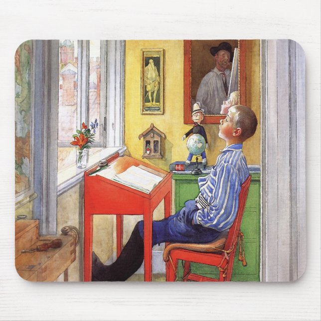 Tapis De Souris Esbjorn faisant ses devoirs par Carl Larsson (Devant)