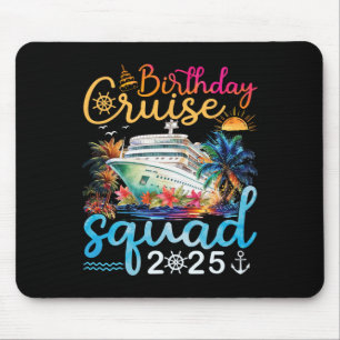 Tapis De Souris Escadron de croisière d'anniversaire 2025 Vacances
