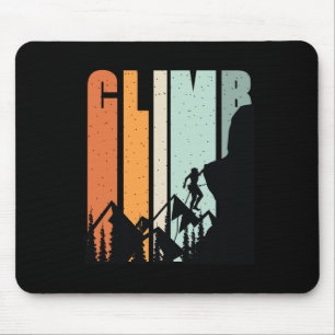Tapis De Souris Escalade de style vintage rétro Bouldering Climb