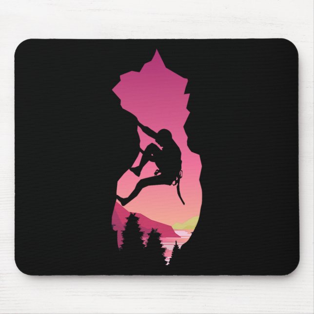 Tapis De Souris Escalade Grimpeur Aventure de Bouldering Coucher d (Devant)