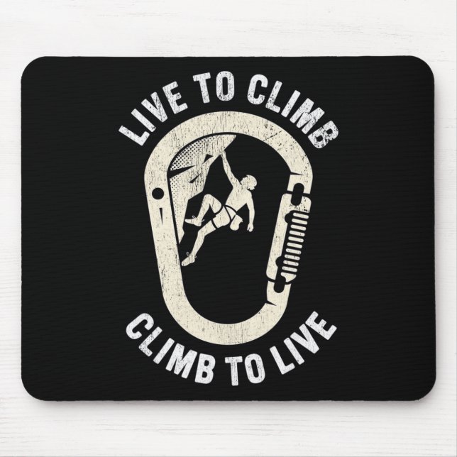 Tapis De Souris Escalade Live To Climb  (Devant)
