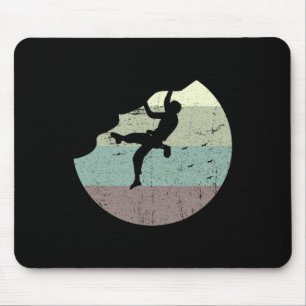 Tapis De Souris Escalade vintage grimpeur bloc coucher de soleil