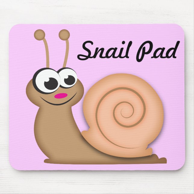 Tapis De Souris Escargot mignon de bande dessinée (Devant)