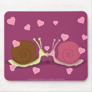 Tapis De Souris Escargots En Amour Mousepad
