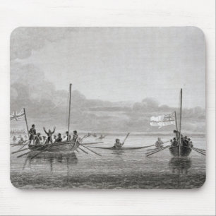 Tapis De Souris Eskimaux venant vers des bateaux dans Shoalwater