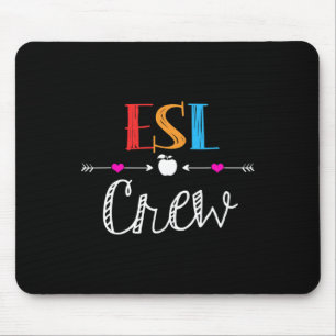 Tapis De Souris Esl Enseignant Crew Fun Premier Jour De Cadeaux D'