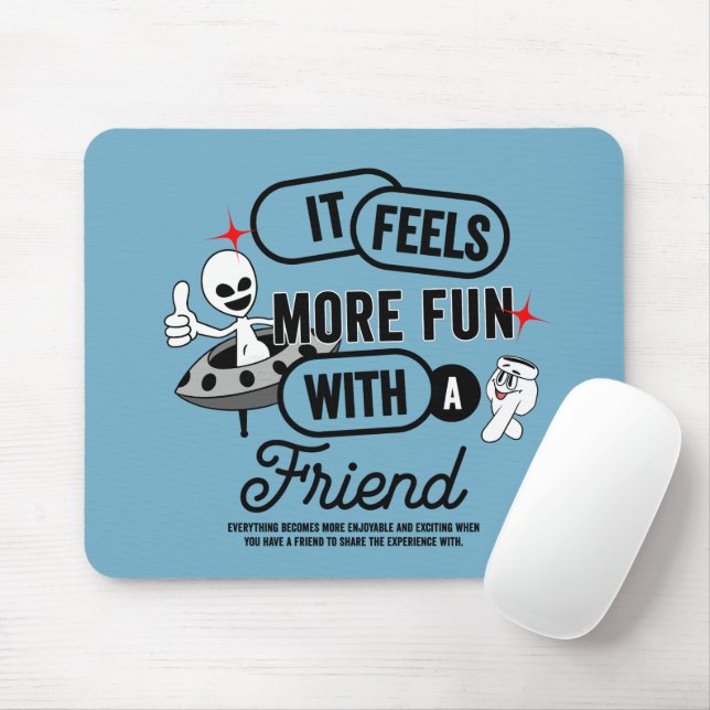 Tapis De Souris Espace d'amis Galactique | (Avec souris)