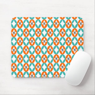 Tapis De Souris Espace positif et négatif - Orange et Turquoise