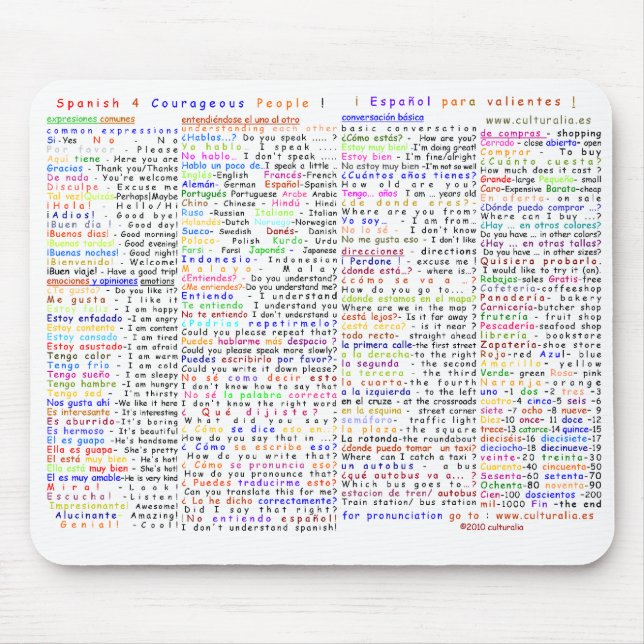 Tapis De Souris Espagnol 4 personnes courageuses (Devant)