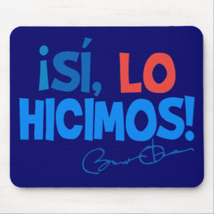 Tapis De Souris Espagnol d'Obama oui nous avons fait