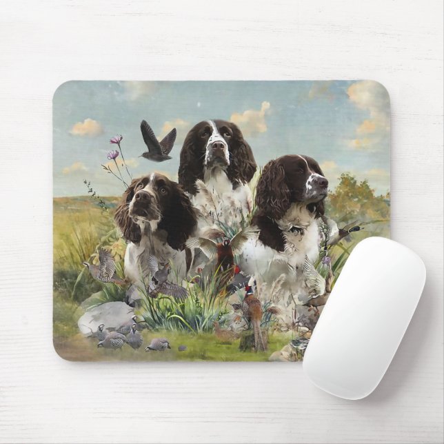 Tapis De Souris Espagnol Springer anglais, Art (Avec souris)