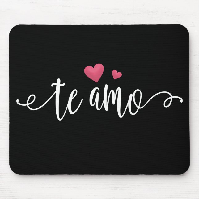 Tapis De Souris Espagnol Te Amo I Love You Valentine | Mousepad (Devant)