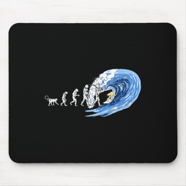 Tapis De Souris Esprit de l'évolution du surf de l'homme (Devant)