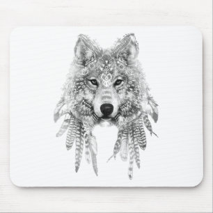 Tapis De Souris Esprit de loup tribal