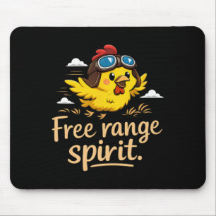 Tapis De Souris Esprit de plein air Poulet mignon avec lunettes d'