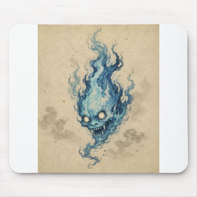 Tapis de souris Esprit Onibi Flamme Dorée (Devant)