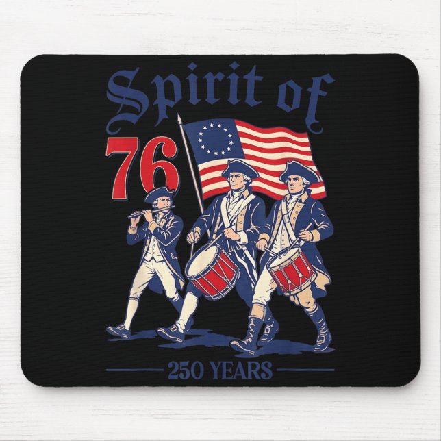 Tapis De Souris Esprit Rétro De 76 250 Ans Semiquincentennial (Devant)