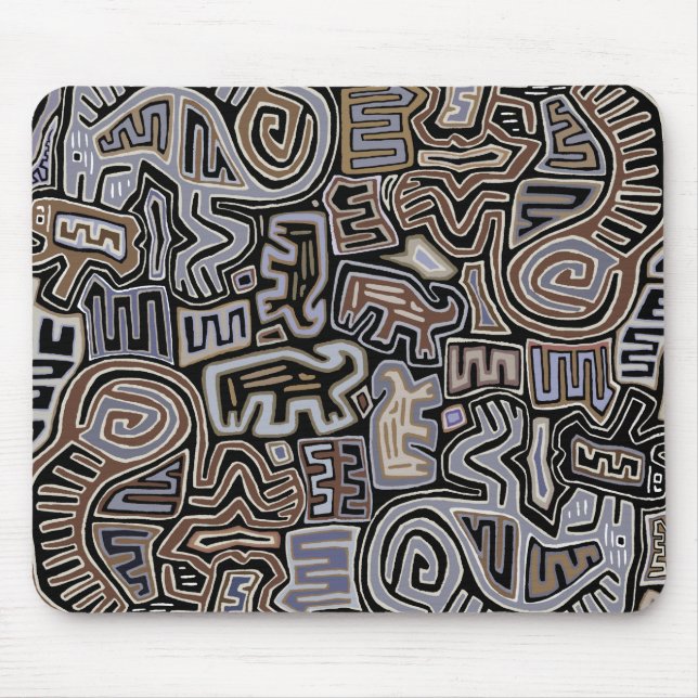 Tapis De Souris Esprits de rituel de serpent de Peyote chamanique (Devant)