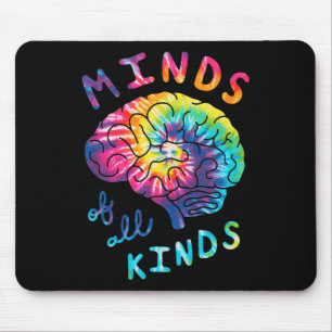 Tapis De Souris Esprits De Toutes Sortes Neurodiversité Tie Dye Au