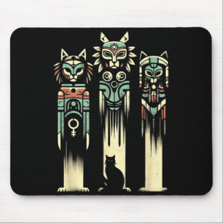 Tapis De Souris Esprits du Totem des Chats - Chat Époïque Hallowee