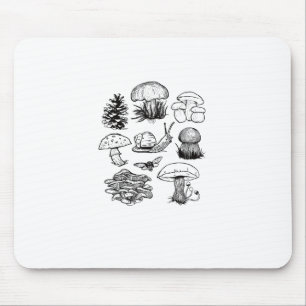 Tapis De Souris Esthétique Cottagecore Goblincore Champignon Escar