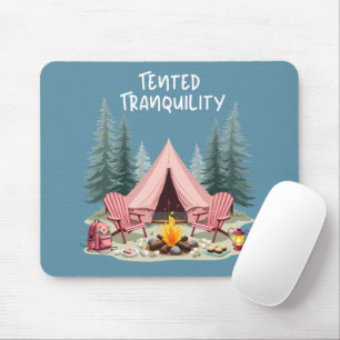 Tapis De Souris Esthétique de camping cosy Tente de glamping et fe