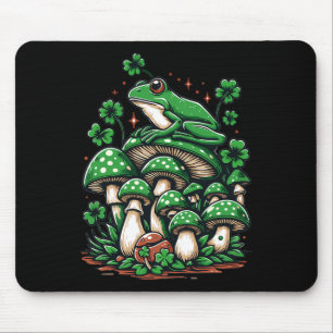 Tapis De Souris esthétique grenouille cottagecore sous champignon 