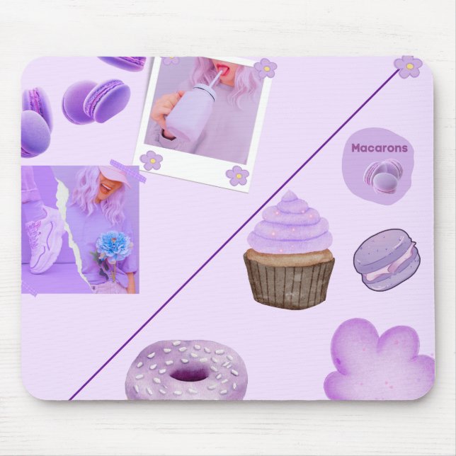 Tapis de souris esthétique Pastel Sweets (Devant)