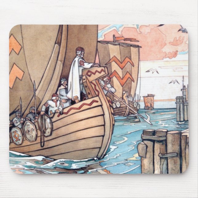 Tapis de souris estonien de bateau de Viking (Devant)