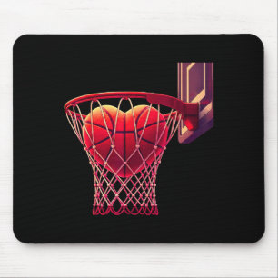 Tapis De Souris Et Basketball Heart Sports Fans Joueurs