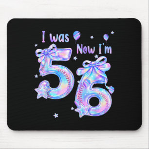 Tapis De Souris Était 5 6 Amateurs de Baseball 6e Anniversaire Fil