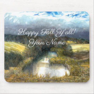 Tapis De Souris Etanche d'automne peinture aquarelle