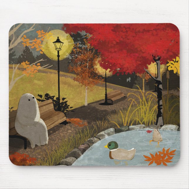 Tapis De Souris Étang aux canards - Automne (Devant)
