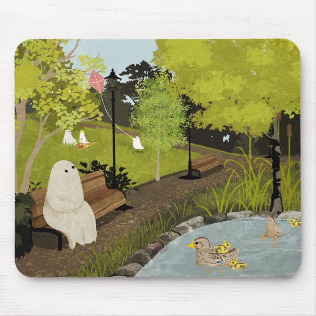 Tapis De Souris Étang aux canards - Été (Devant)