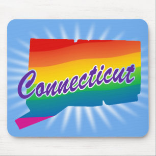 Tapis De Souris État arc-en-ciel du Connecticut