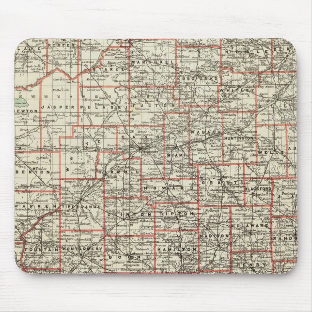 Tapis De Souris État de l'Indiana (Devant)