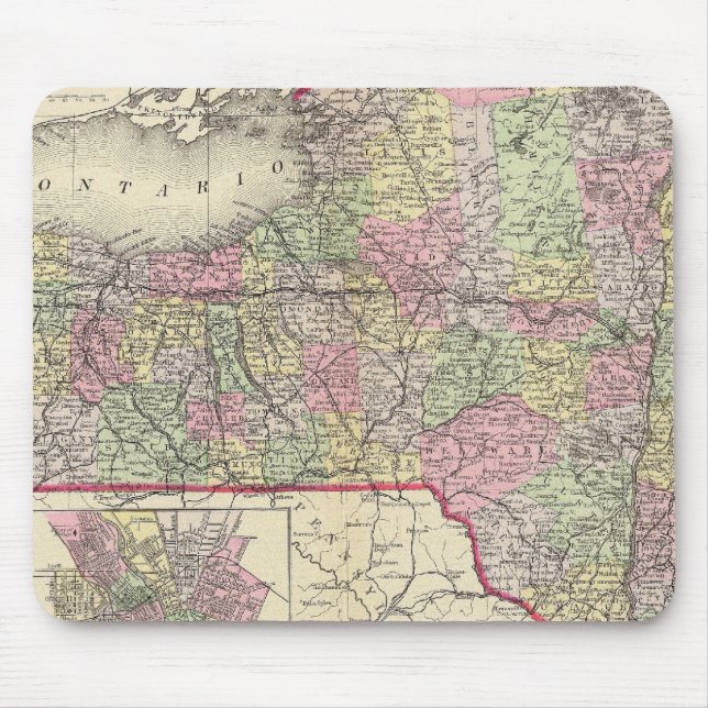 Tapis De Souris État de New York (Devant)