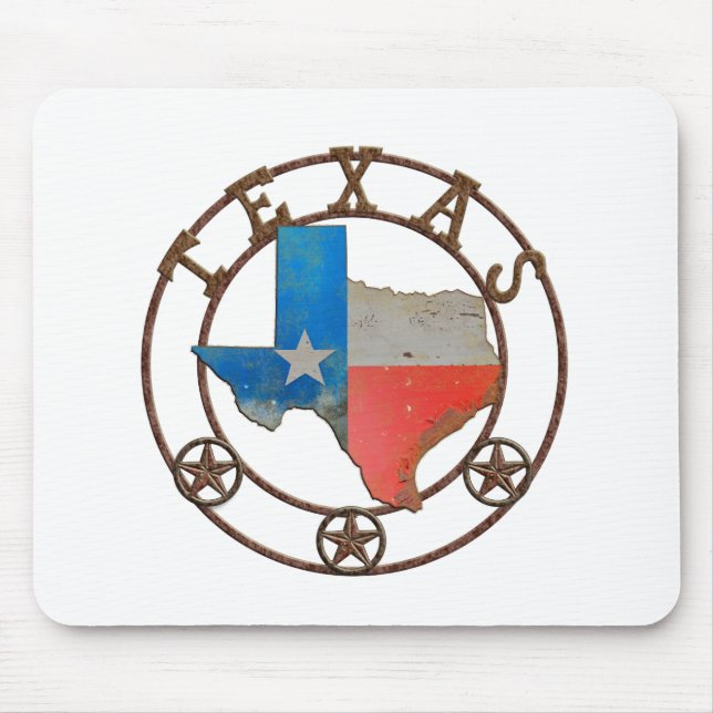 Tapis De Souris État du Texas Fer forgé (Devant)