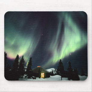 Tapis De Souris États-Unis, Alaska, Chena Hot Springs.Aurora