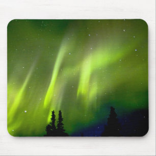 Tapis De Souris États-Unis, Alaska, Chena Hot Springs. Aurore 3