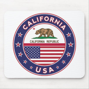 Tapis De Souris États-Unis, Californie T-shirt