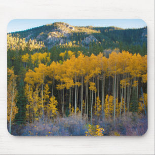 Tapis De Souris États-Unis, Colorado. Jaunes brillants peupliers f