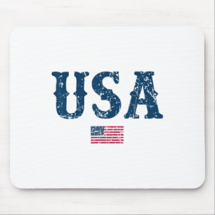 Tapis De Souris États-Unis d'Amérique Drapeau américain Juillet 4