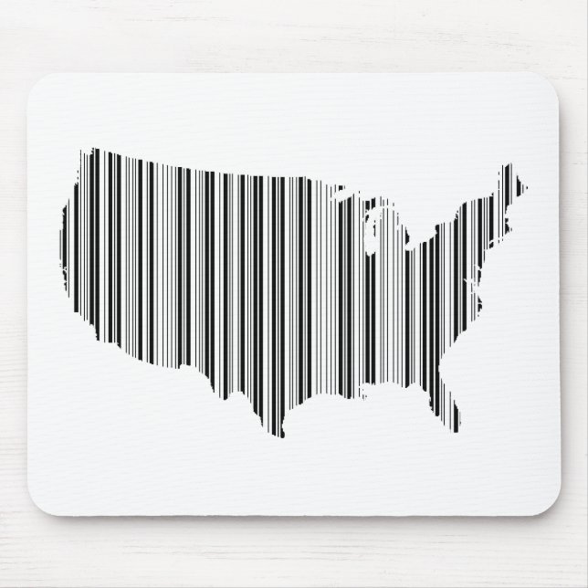 Tapis De Souris États-Unis d'Amérique en code-barres (Devant)