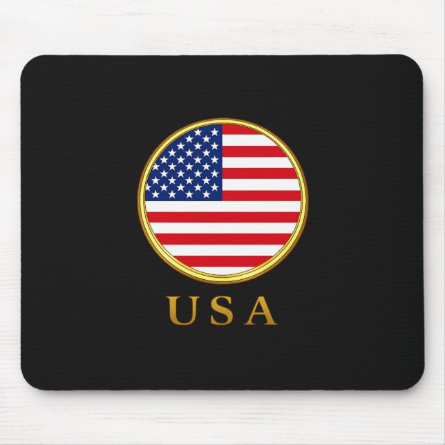 Tapis De Souris États-Unis - Drapeau Américain (Devant)