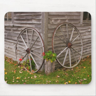Tapis De Souris États-Unis, Maine. Roues de chariot