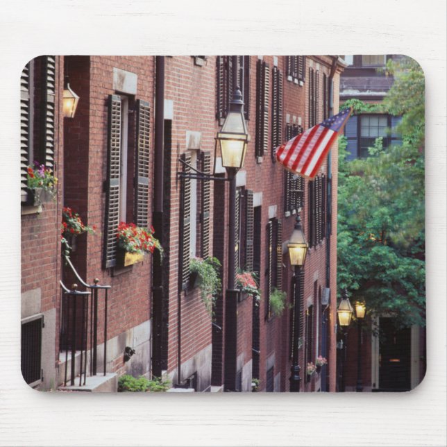 Tapis De Souris États-Unis, Massachusetts, Boston, Maisons le long (Devant)