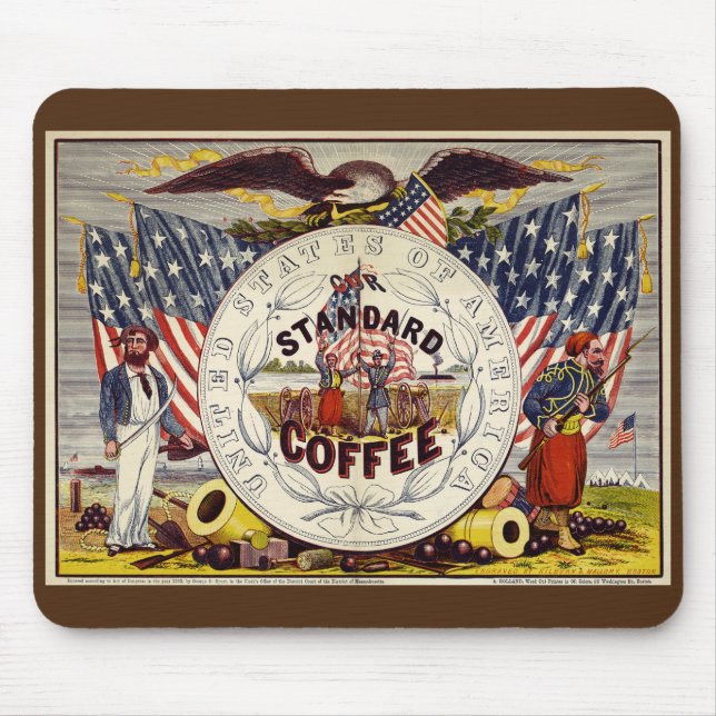 Tapis De Souris États-Unis Notre Café Standard (Devant)