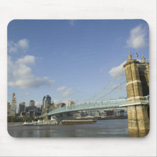 Tapis De Souris États-Unis, Ohio, Cincinnati : Roebling Suspension